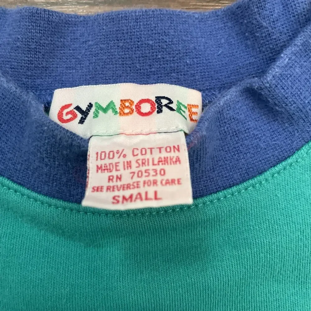 VTG LOT 90s Gymboree Rainbow Tag Colorblock Pants Polo Long Sleeve XS & Small